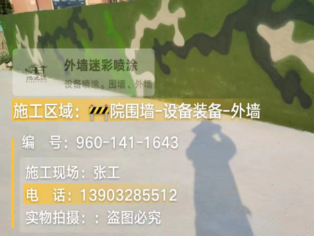 五家渠 迷彩漆喷涂价格（按平方米计费）